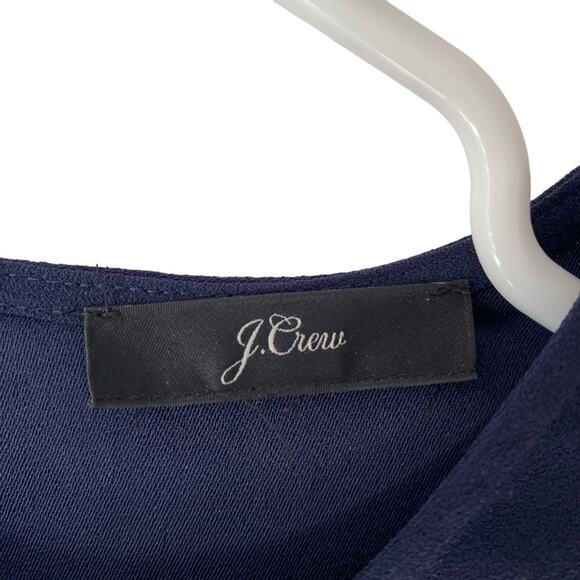 J. Crew Navy Blue Black Sequin Sleeve Blouse size Large - Picture 5 of 9